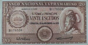 Nota de São Tomé e Príncipe, 20$00, 20/11/1958