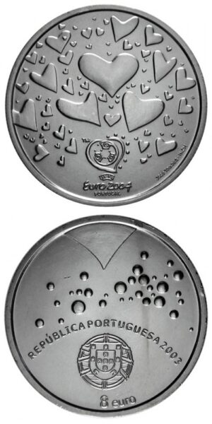 2003 - Portugal - 8 euros - Futebol 2004-Futebol é paixão