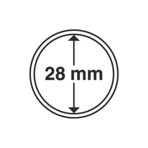 Cápsulas redondas para moedas CAPS, 28 mm (Ex. €2,50)  - 312 236