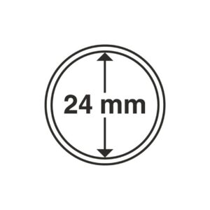 Cápsulas redondas para moedas CAPS, 24 mm (Ex. €1) - 319 128