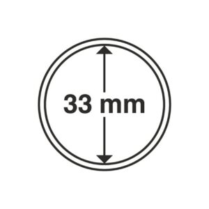 Cápsulas redondas para moedas CAPS, 33 mm (Ex. €7,50)  - 320 931