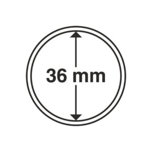 Cápsulas redondas para moedas CAPS, 36 mm (Ex. €8; 200$) - 330 757