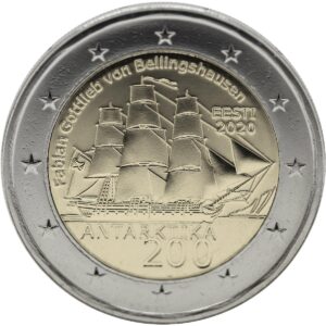 2020 - Estónia - 2 euros -  Expedição Antártica