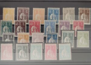 276/98 - Série nova com charneira - Ceres. Novas Taxas e cores - Ano de 1924-1926