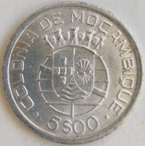 5$00 de 1949, prata - Moçambique
