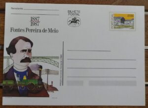 1988 - Inteiro postal, Arquitetura P. Portuguesa. Fontes Pereira de melo