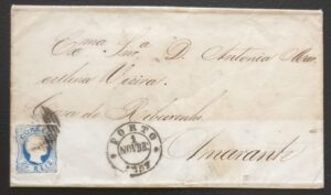 Carta 1856/58 -  D. Pedro V cabelos anelados - Porto/Amarante