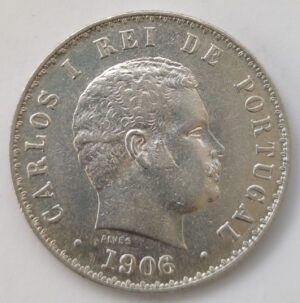 500 réis de prata, D. Carlos I de 1906 - Data emendada