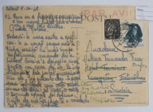 Postal,1948 - C. Aéreo - Caravela, selo de $05 e Costumes Portugueses (2º grupo), selo de 3$50 - Lisboa/Estocolmo, Suécia