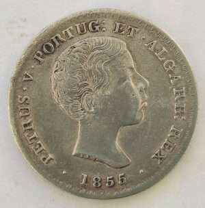 500 Réis de prata, D. Pedro V de 1855