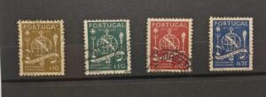 1945 - Série usada Nº660/63 - 1º centenário da escola Naval