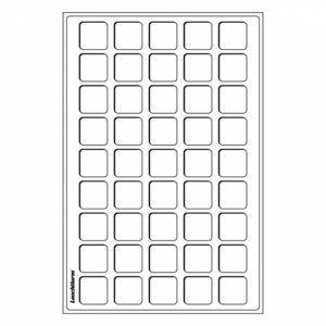 Tabuleiro formato L, com 45 casas, 31 x 31 mm (ex. cápsulas de champanhe) - 317 701