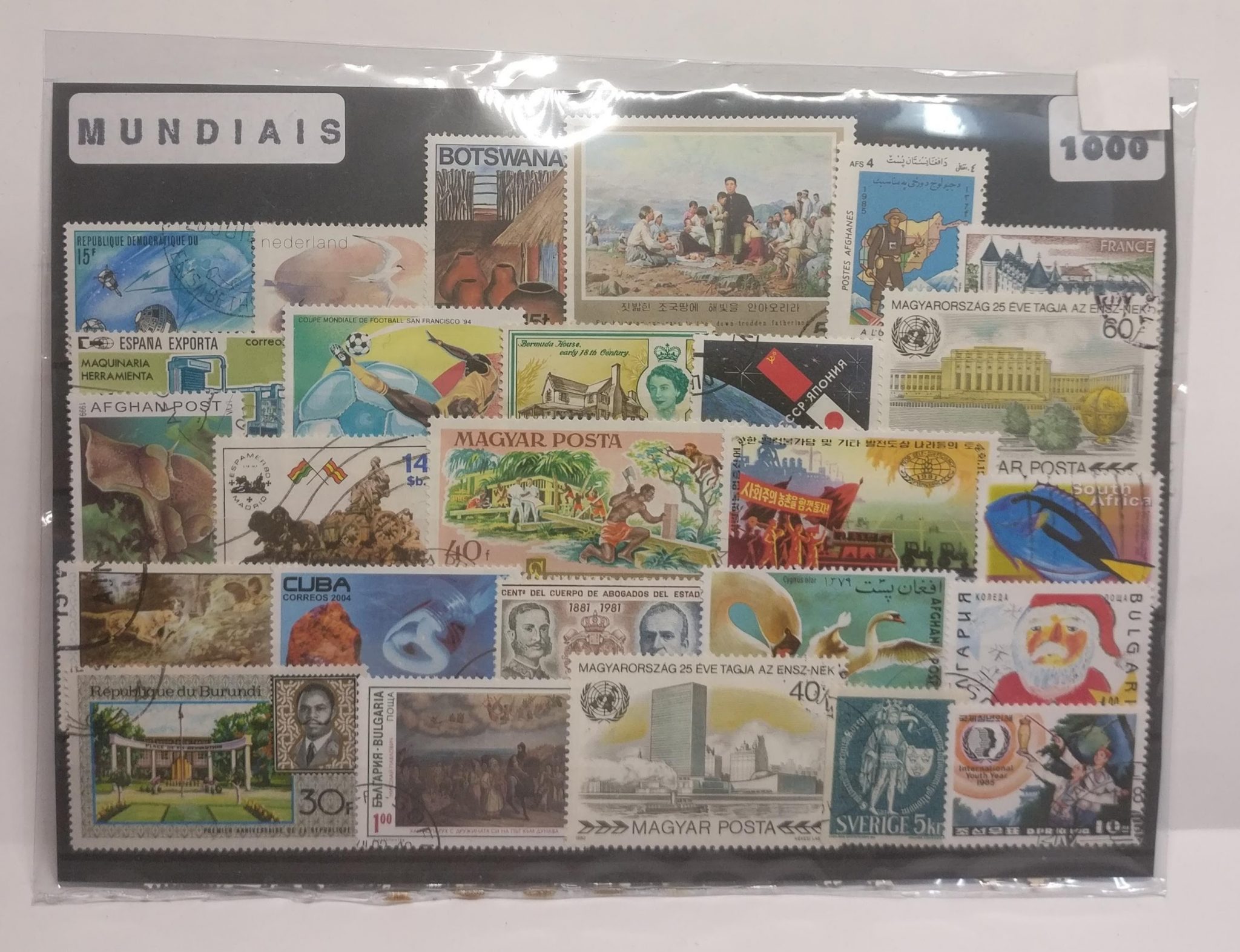 5 Mundiais Pacote de 1000 selos diferentes Filatelia do Chiado
