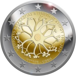 2020 - Chipre - 2 euros - Instituto de Neurologia e Genética