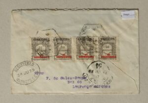 1929 - Sobrescrito registado - Lourenço Marques/Londres