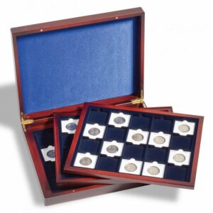 Estojo VOLTERRA 60 quadrados de 50 x 50 mm para moedas em alvéolos ou cápsulas quadrum - 304 747