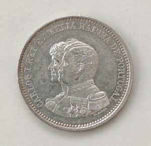 D. Carlos I e D. Amélia de 1898, 200 réis em Prata - IV Centenário da Descoberta da Índia