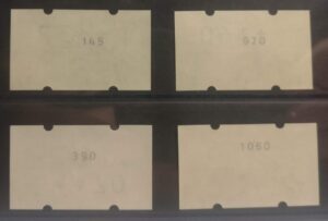 1990 - Etiquetas Nº 2 C/ num. controlo - Correios, sempre e em toda a parte