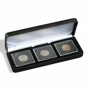 Estojo NOBILE para 3 moedas, em cápsula QUADRUM em Preto - 339 264