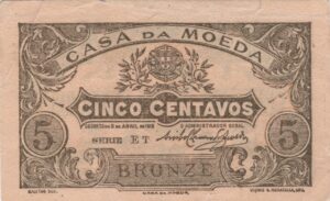Cédula, Casa da Moeda - 5 Centavos - Série ET