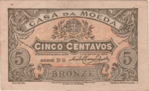 Cédula, Casa da Moeda - 5 Centavos - Série DS