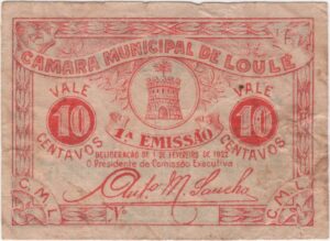 Cédula, Câmara Municipal de Loulé - 10 Centavos