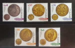 2022 - Série nº 5450/54 - Numismática Portuguesa (3º grupo)