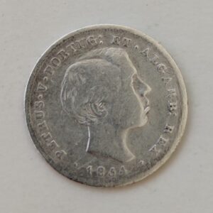 100 Réis de prata, D. Pedro V de 1854