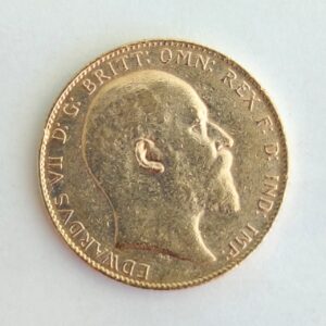 1909 P - INGLATERRA, Libra em ouro de Eduardo VII