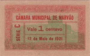 Cédula, Câmara Municipal de Marvão - 1 Centavo Série C