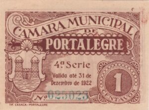 Cédula, Câmara Municipal de Portalegre - 1 Centavo 4ª Série