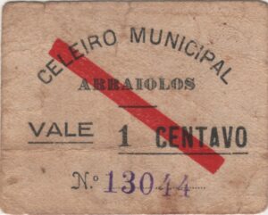 Cédula, Câmara Municipal de Arraiolos - 1 Centavo