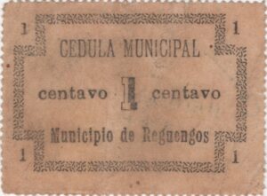 Cédula, Municipio de Reguengos - 1 Centavo