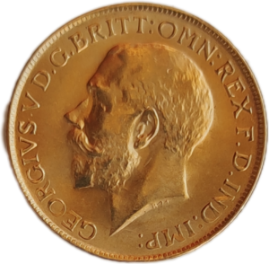 1928 SA - INGLATERRA, Libra em ouro de Jorge V