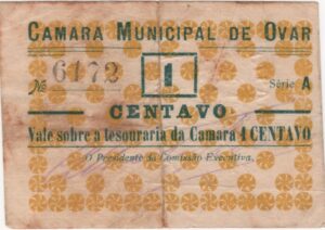 Cédula, Camara Municipal de Ovar - 1 Centavo - série A