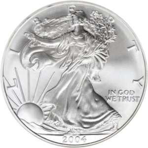 USA 2004 - 1 Onça (1 oz) de prata fina, American Eagle