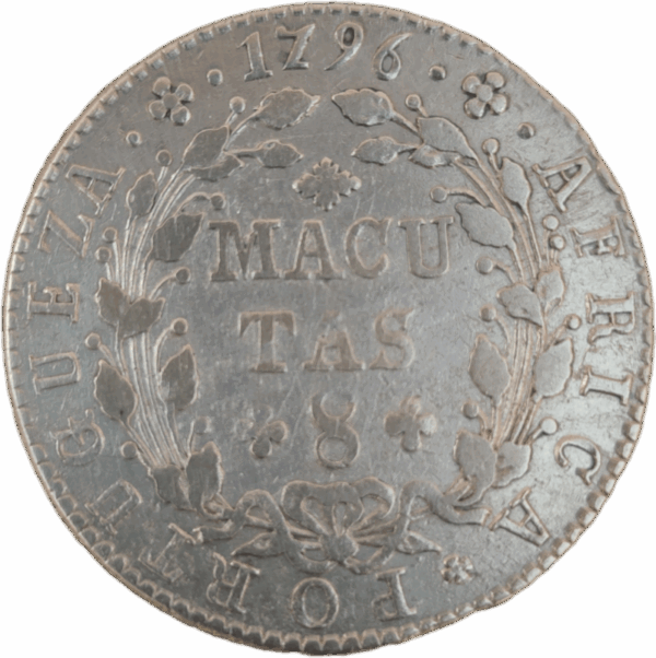 8 Macutas de D. Maria I de 1796 - Angola - Image 2