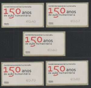 2013 - Etiquetas Nº 65B - 150 anos do comité internacional da Cruz Vermelha
