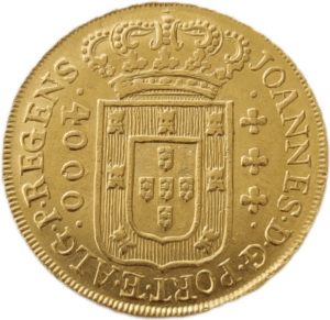 Meia Moeda (2.000 réis) de D. João P. R., 1810 Baía - Brasil