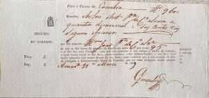 1839 - Cautela de seguro do correio