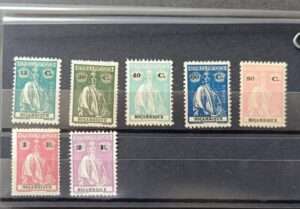 1922 - Moçambique. Serie nova com charneira nº 240/46. Tipo Ceres , novas cores