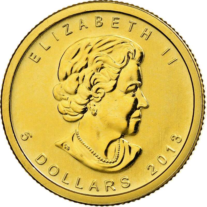 CanadÁ, 5 Dólares (1 10 Oz) 2013, Ouro – Filatelia Do Chiado