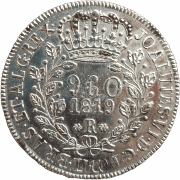 960 réis (PATACÃO) de D. João VI - 1819 R - Brasil (Rio de Janeiro)