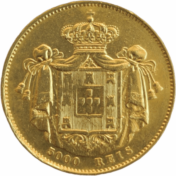 5.000 réis D. Maria II - 1851 - Image 2