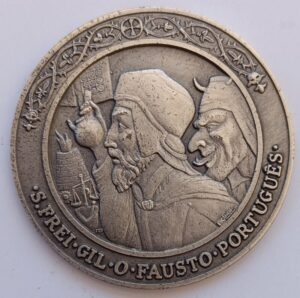 Medalha em prata. S. Frei Gil (o Fausto Português)