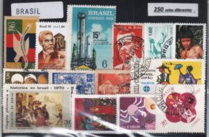 Brasil - Pacote de 250 selos diferentes