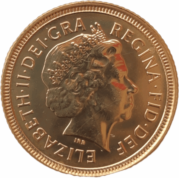 2000, INGLATERRA, meia Libra em ouro, Isabel II