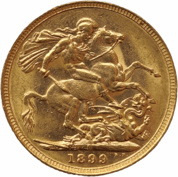1899 M - INGLATERRA, Libra em ouro - Vitória - Image 2