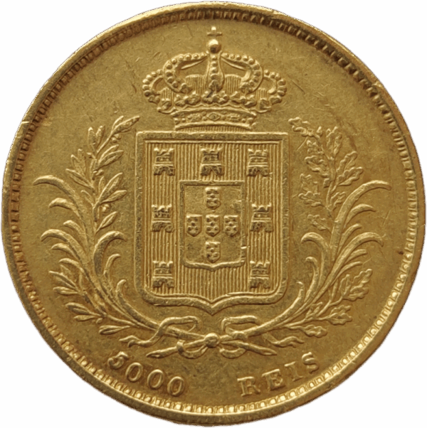 5.000 réis D. Luís I, 1863 - Image 2