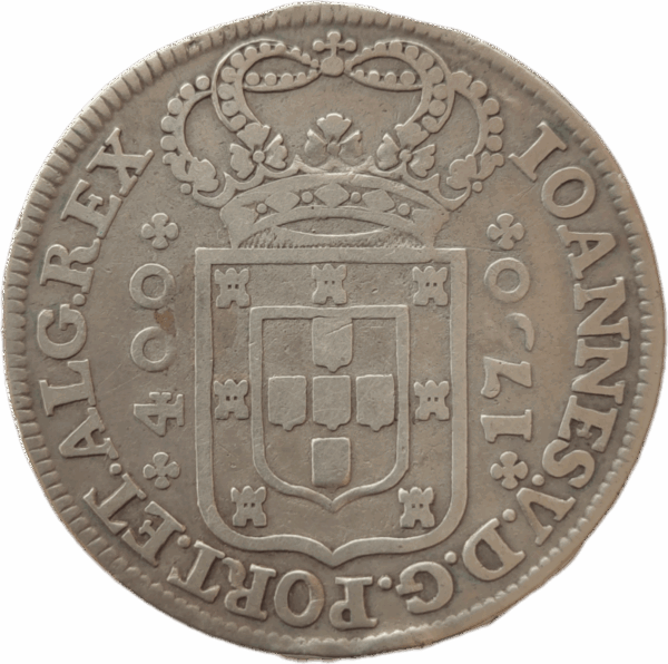 Cruzado em prata, D. João V 1750